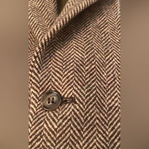 42L Mens Hearty Vintage Brown Herringbone Wool Tweed Blazer Jacket Sport coat M